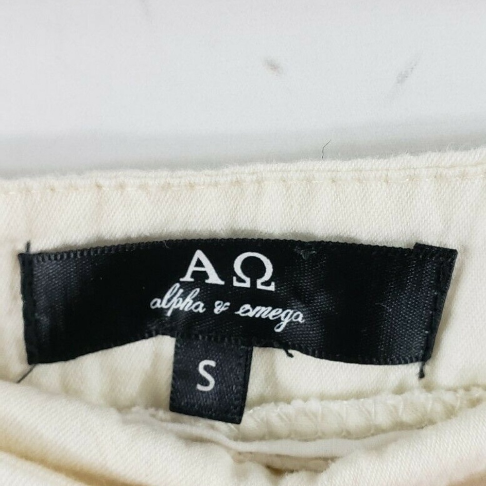 Alpha & Omega Asymmetrical Hem Ruffle Cotton Skirt Small S - Picture 5 of 6